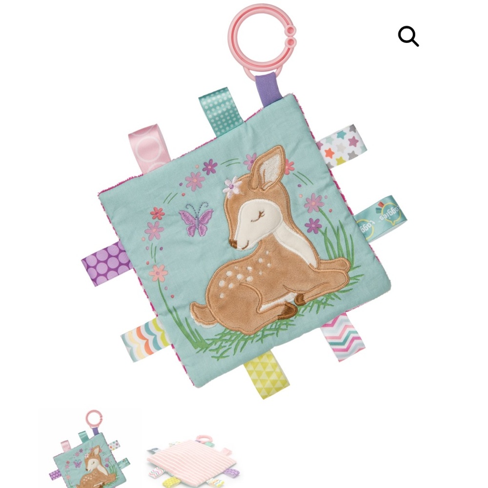 Taggies Crinkle Me Flora Fawn Baby Toy 6x6 NWOT Mary Meyer